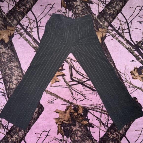 y2k office siren pin stripe flare bootcut dress pants - Picture 7 of 8